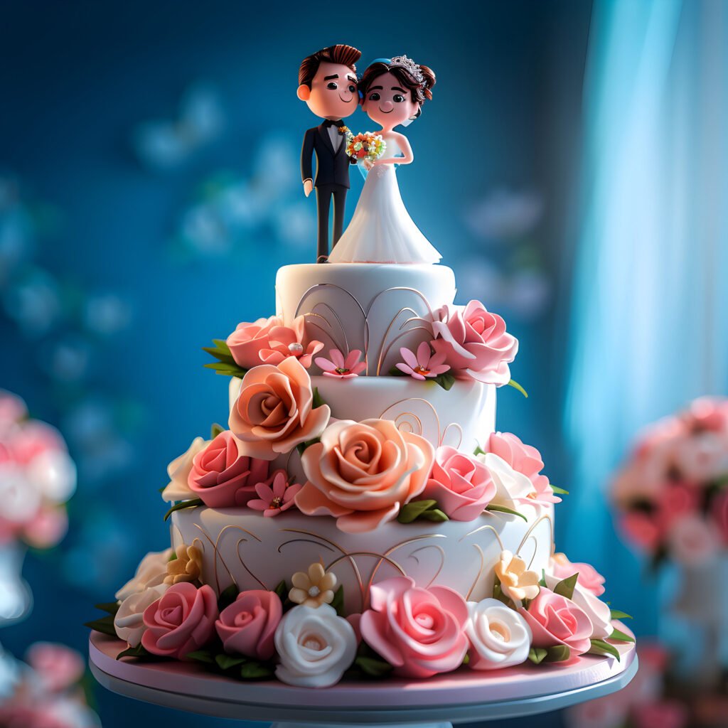 20 Stunning Anniversary Cake Images to Inspire Your Perfect Celebration 14 view 3d wedding cake with decorations ornaments